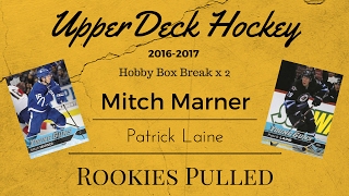 16/17 UpperDeck Series 2, PULLED MARNER AND LAINE YG RC!!! 2 HOBBY BOX BREAK