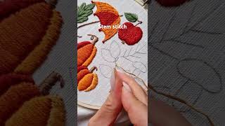 Basic stem stitch embroidery #embroidery #handembroidery #handmade #stitch #art #craft #needle