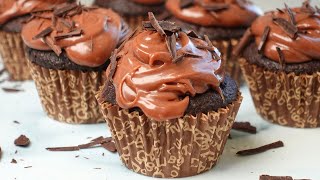 Moist Egg-Free Chocolate Cupcakes with Rich Chocolate Frosting | Easy and Delicious!