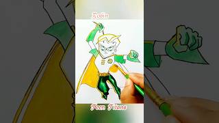 #robin #teentitansgo #ytshorts #coloring #drawing #drawyourself #artdrawing #simpledrawing