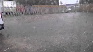 Heavy rain with Hailstone