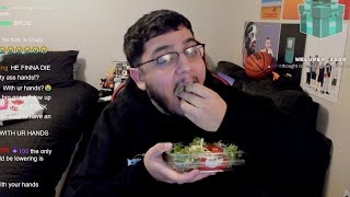 Unhealthy Overweight Lonely Streamer Eats a Salad for the First Time // VOD