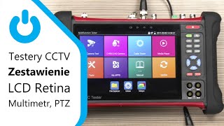 Zestawienie wielofunkcyjnych testerów CCTV - wyświetlacz LCD Retina, PTZ, multimetr - Eltrox