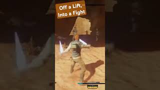 Off a Lift, Into a Fight #starwarsjedisurvivor #starwars #gaming