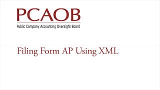 10/11/17 Filing Form AP Using XML