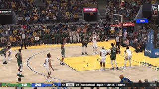 NBA 2K24: Golden State Warriors v Milwaukee Bucks