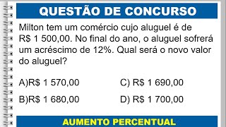 AUMENTO PERCENTUAL--MATEMATICA PARA CONCURSOS