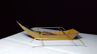 BUAT MINIATUR PERAHU DARI KARDUS BEKAS