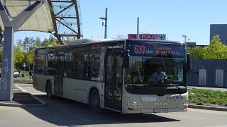 [SOUND] Linie 630 ➡️ Graz Flughafen / MAN NL 323 EEV by ÖBB Postbus