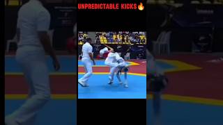 Unpredictable kicks🥋🔥 #taekwondo #karate #training #trick #motivation #speed #power #kungfu #shorts