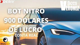 ROBÔ NITRO É O MELHOR PRA LUCRO ALTO ! 900 DÓLARES DE LUCRO NA BINARY.COM - DERIV CONTA REAL