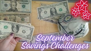 September Savings Challenges | Filling those envelopes up!