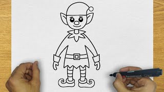 HOW TO DRAW AN ELF STEP BY STEP | DARWING ELF EASY