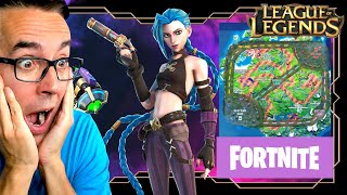 FORTNITE PERO EL MAPA ES DEL LEAGUE OF LEGENDS! Feat. JINX SKIN