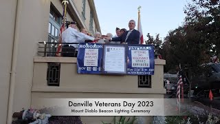 DANVILLE VETERANS DAY 2023   MOUNT DIABLO BEACON LIGHTING CEREMONY