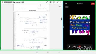 Mathematics The Easy Way High Grade Class CSEC June 2023 Paper 2 Solution Scroll