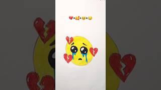 Broken Heart #Emoji satisfying creative art#drawing #satisfying #shorts