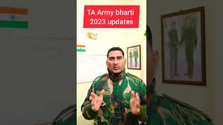 TA Army bharti 2023 updates #Shorts #taarmy