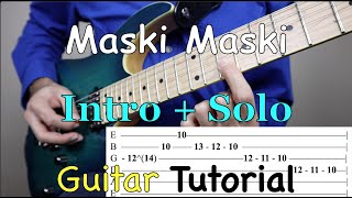 Maski Maski - Mt. 8848: Intro + Solo Guitar Tutorial with ON SCREEN TABS