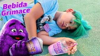 Probamos la BEBIDA de GRIMACE en la Vida Real | Family Juega