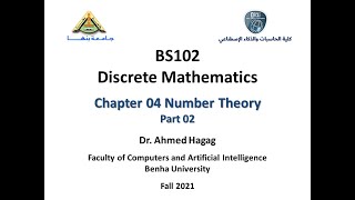 Discrete Mathematics - Ch04 - Part02 الرياضيات المتقطعة - الفصل الرابع - الجزء الثاني