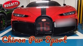 Bugatti Chiron Pur Sport. It's a lucky day to meet Bugatti in the parking lot. 🤪