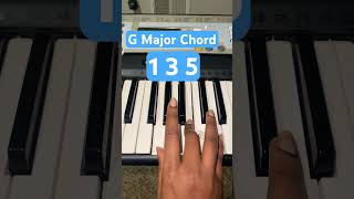 G Major Chord: G B D #pianotutorial #musiceducation #musicteacher #viral #musiced #shortsviral