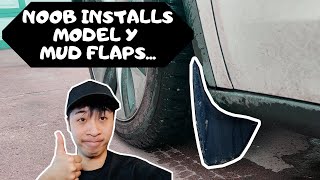 Tesla Model Y Mud Flaps installation