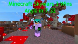 I won Minecraft Skywars 3 times in 7 mins...