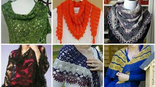 Most Beautiful New pattern Designs of Crochet shawls / warp / stol / cover up/ granny Square pattern