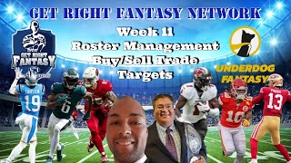 Week 11 Roster Management Buy/Sell Trade Targets *Live Q&A* | GRFN Ep. 220