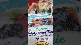 Organic Triple Berry Blend Townsend Farms Blackberry Strawberry Blueberry Smoothie Demonstration