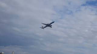 Metal Bird climbing from City Airport London.