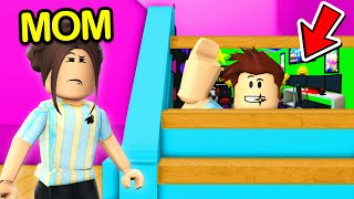 I Built A SECRET Gaming Room To Hide From My Mom! (Roblox)