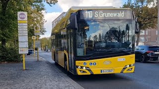 Bus Berlin | Mitfahrt im 110 von Hertzallee bis S Grunewald im Solaris EE 20 1847