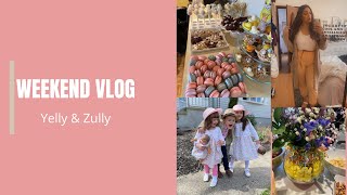 WEEKEND VLOG | Easter celebration, Easter inspired DIY, Dessert, GRWM | Yelly&Zully