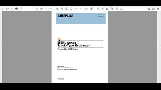 Caterpillar 365B L Series II Track Type Excavator Parts Manual