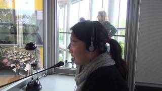 Student interprets into Chinese at European Parliament Open Day 2013 in Strasbourg