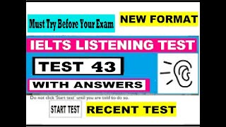 IELTS Listening Test With Answers Test 43 : Real GT & ACADEMIC TEST 2021 || ENGLISH LISTENING TEST