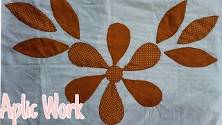 Hand Embroidery/Aplic Work Tutorial for cushion and bedsheets/Applique Work/Rille Work/Patch Work.