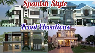 Top 50 Front Elevations of Houses || Spanish Style Front Elevations.