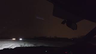 Subaru fun on airfield during snow storm