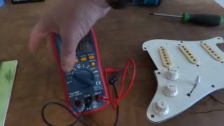 Using multimeter to test a eletrci guitar pick up coil