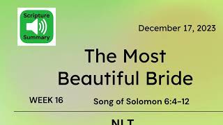 Sunday school Lesson - The Most Beautiful Bride - December 17, 2023