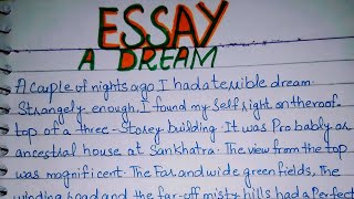 A dream || essay