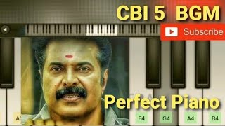 CBI 5 BGM || Mammootty ||Sethuramaiyer CBI || Perfect Piano || Walkband || BGM Piano notes