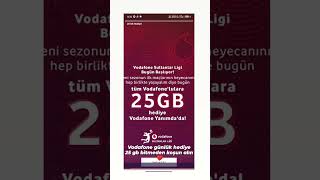 VODAFONE'DEN HERKESE KISA SÜRE GEÇERLİ 25 GB HEDİYE İNTERNET | HEMEN YAP ! #internet #hediye