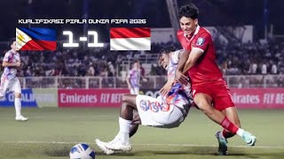 PELUANG MENDAPATKAN 3 POINT PUPUS! Filipina 1 vs 1 Indonesia | 2026 FIFA WORLD CUP QUAL |