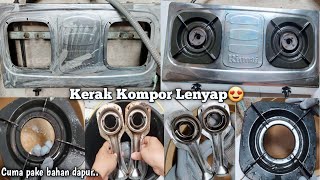 CARA MEMBERSIHKAN KERAK GOSONG KOMPOR GAS DENGAN BAHAN DAPUR || MENGHILANGKAN KARAT DI CORONG KOMPOR