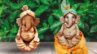 EASY CLAY GANESHA AT HOME | ECO FRIENDLY MUD GANESHA | GANESH CHATURTHI FESTIVAL